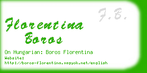 florentina boros business card